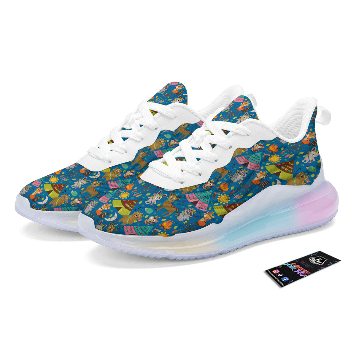 Camping Animal Print Pattern Running Sneakers-grizzshop