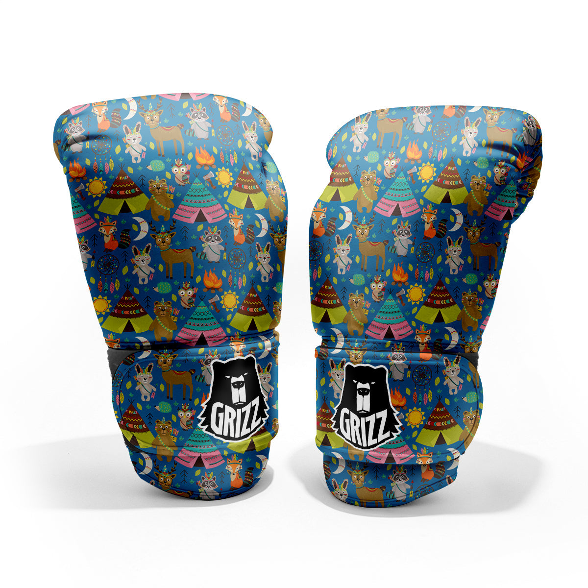 Camping Animal Print Pattern Pro Boxing Glove