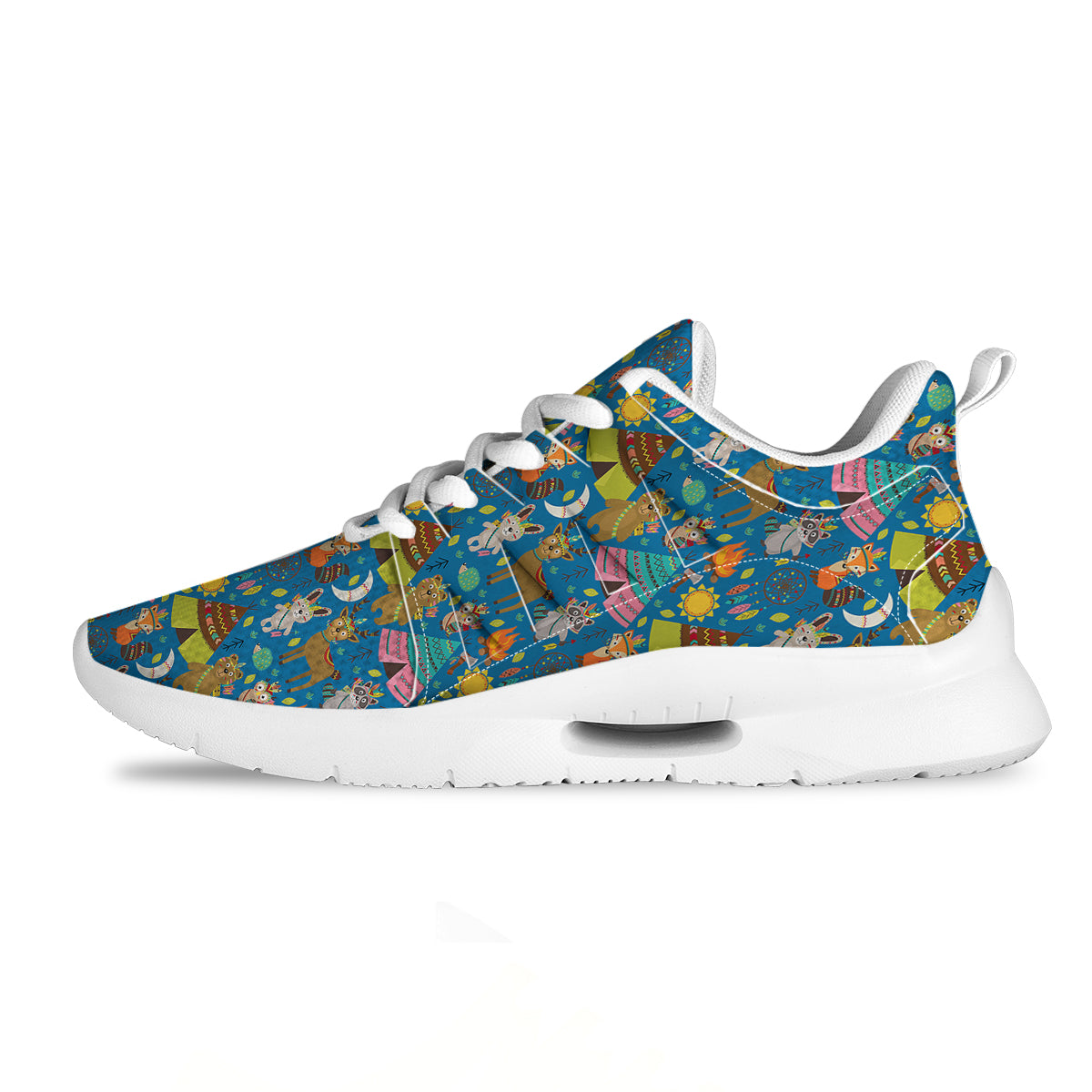 Camping Animal Print Pattern Tennis Shoes-grizzshop