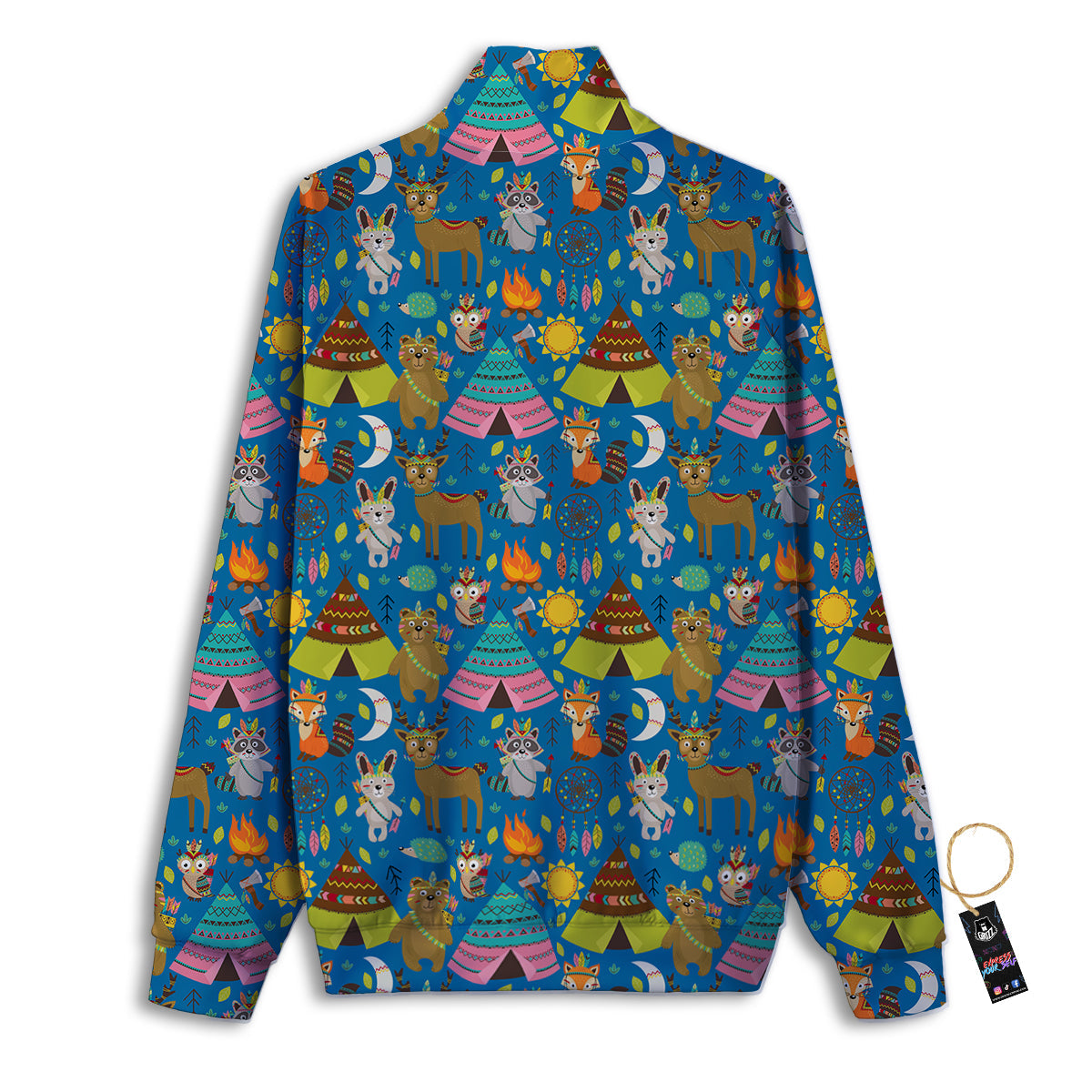 Camping Animal Print Pattern Track Jacket-grizzshop