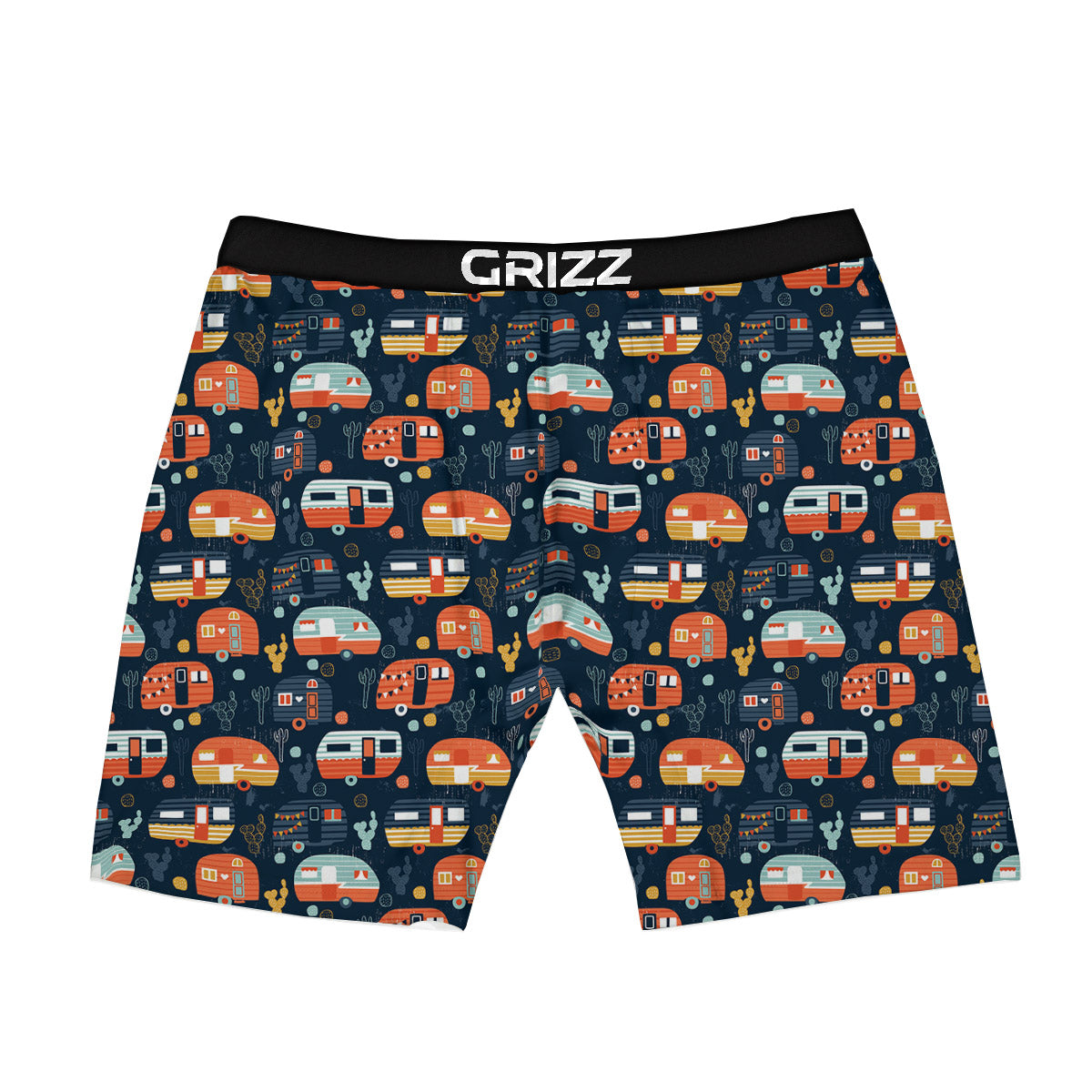 Camping Caravan Print Pattern Boxer Briefs-grizzshop