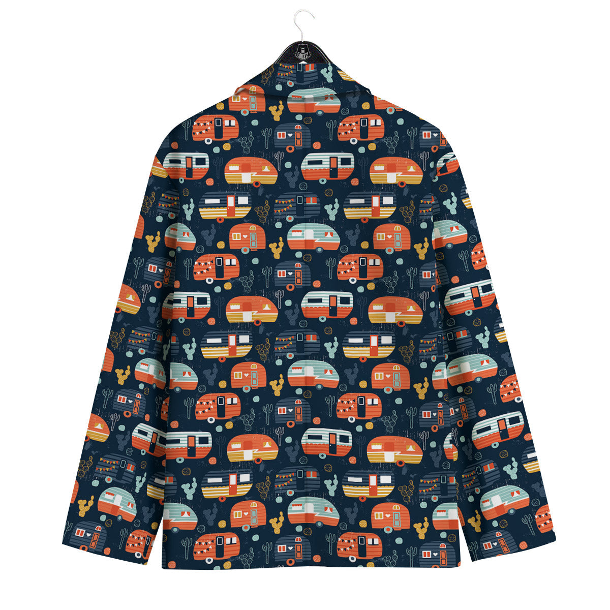 Camping Caravan Print Pattern Men's Sport Coat-grizzshop