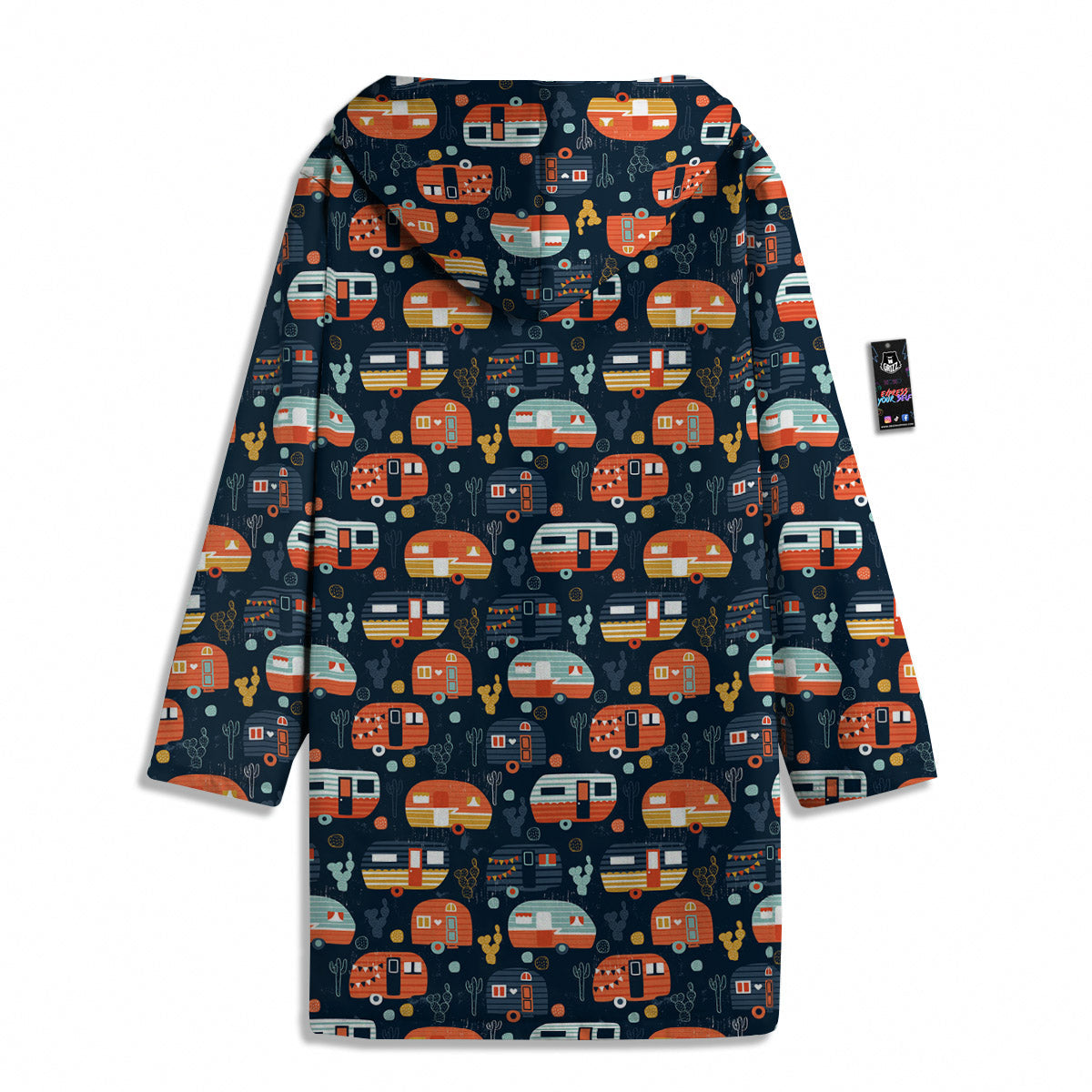Camping Caravan Print Pattern Men's Windbreaker Jacket-grizzshop