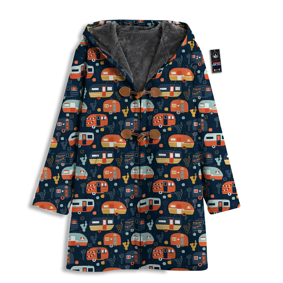 Camping Caravan Print Pattern Men's Windbreaker Jacket-grizzshop