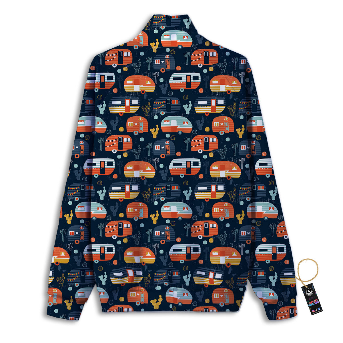Camping Caravan Print Pattern Track Jacket-grizzshop