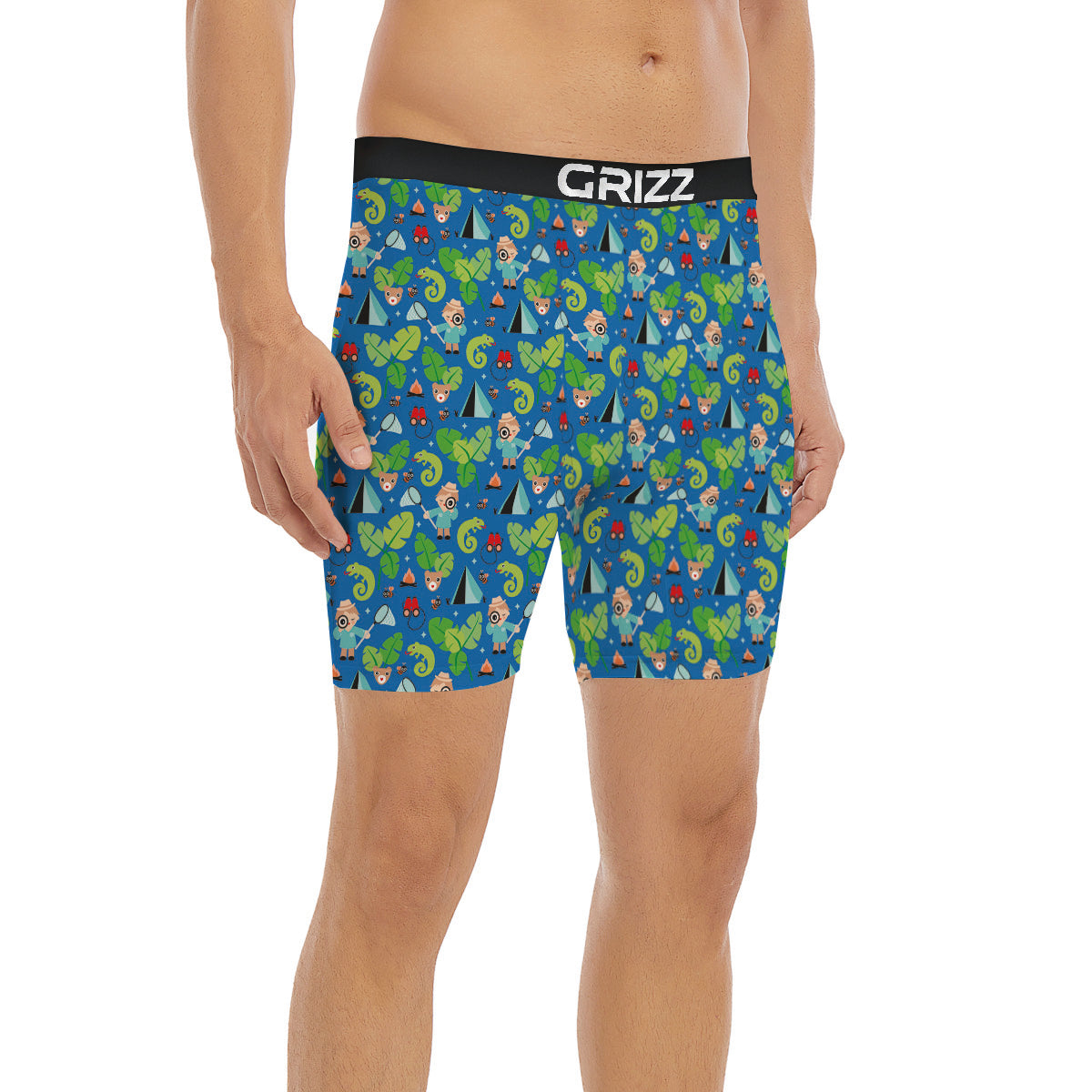 Camping Cute Print Pattern Boxer Briefs-grizzshop