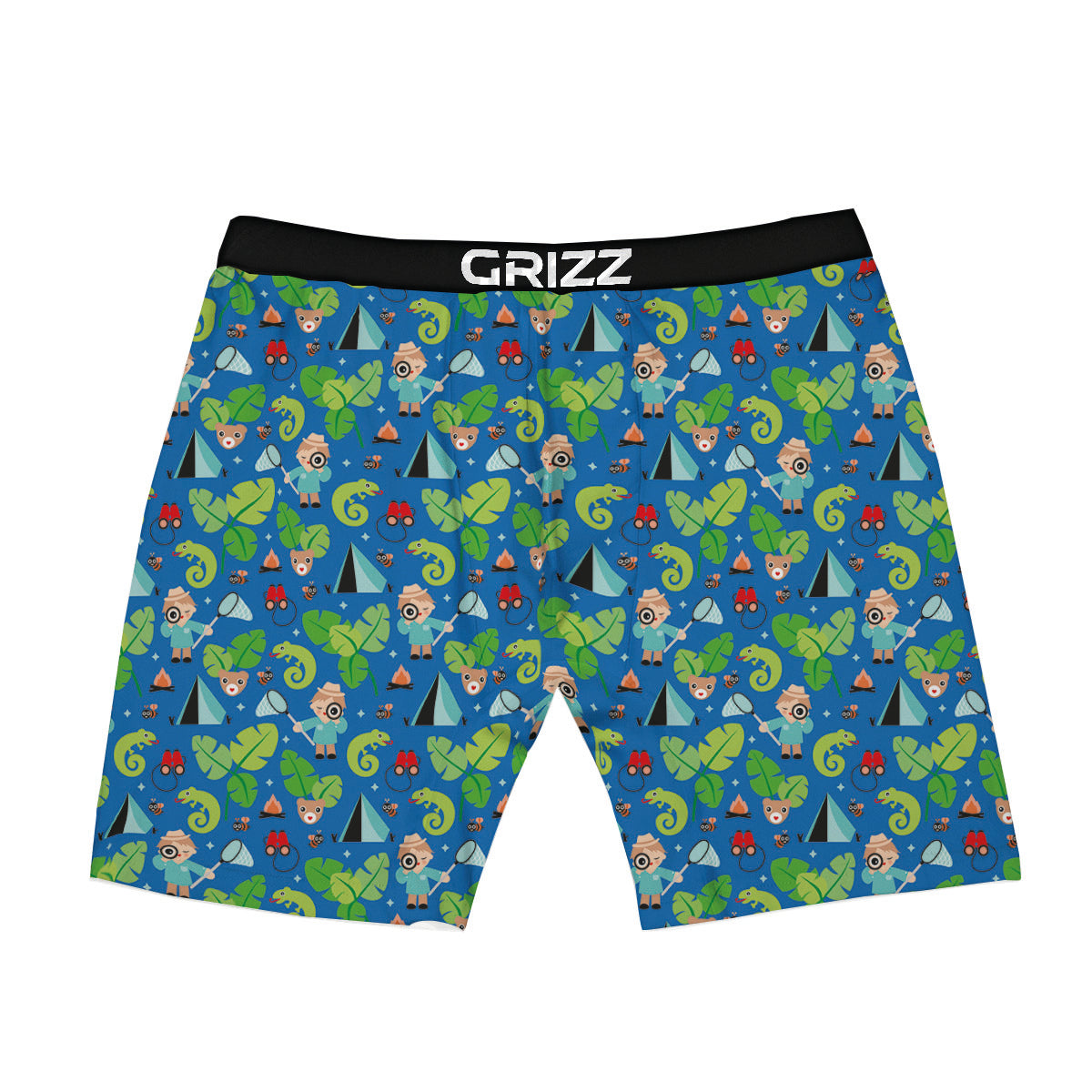 Camping Cute Print Pattern Boxer Briefs-grizzshop