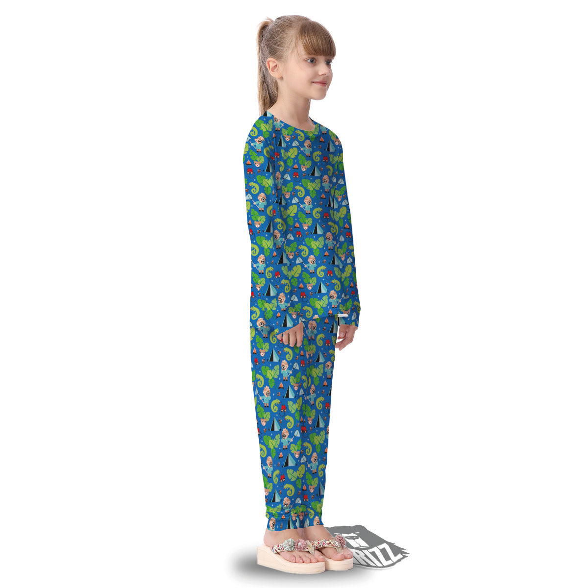 Camping Cute Print Pattern Kid's Pajamas-grizzshop