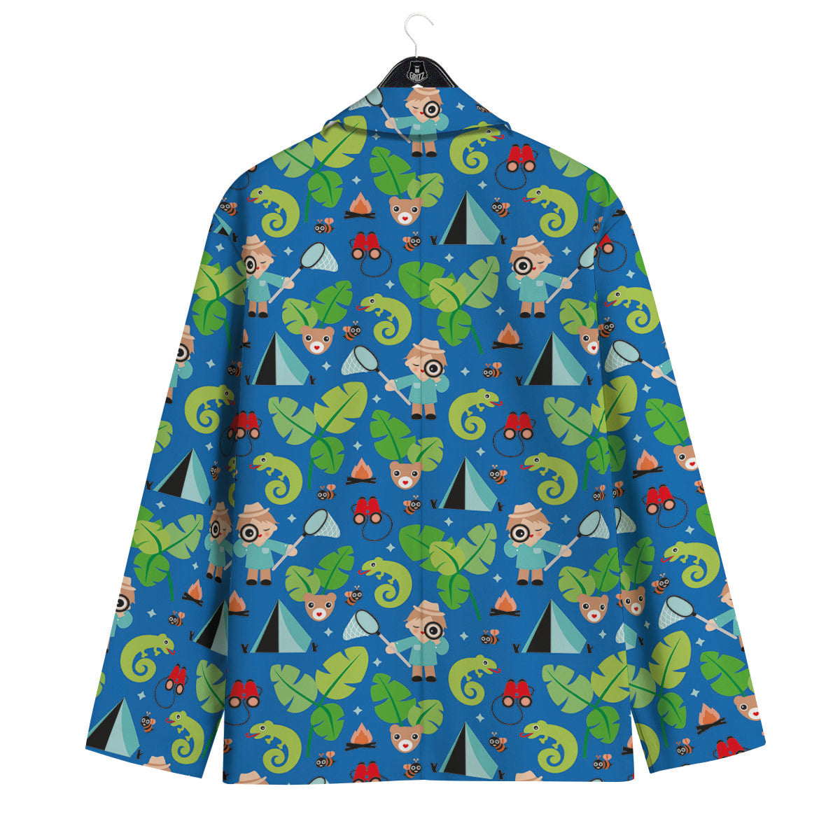 Camping Cute Print Pattern Men's Sport Coat-grizzshop
