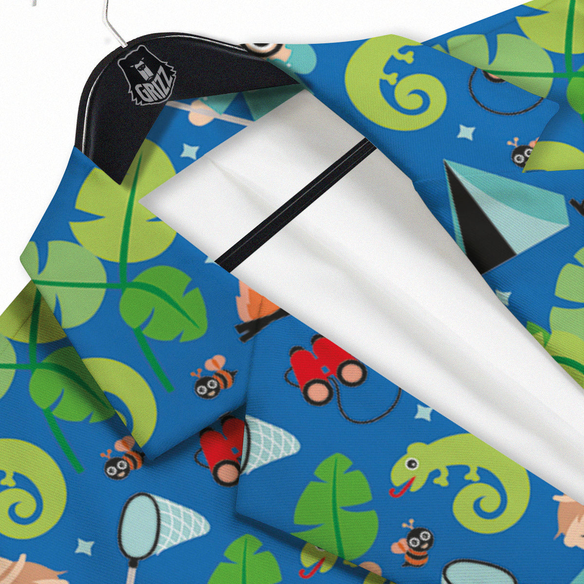 Camping Cute Print Pattern Men's Sport Coat-grizzshop