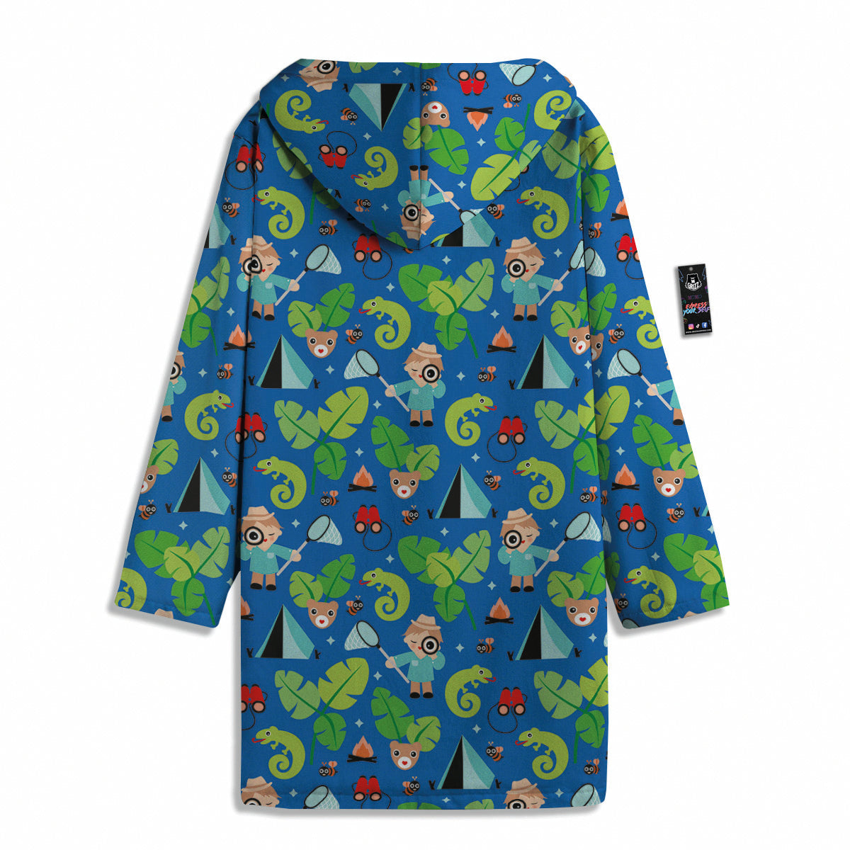 Camping Cute Print Pattern Men's Windbreaker Jacket-grizzshop