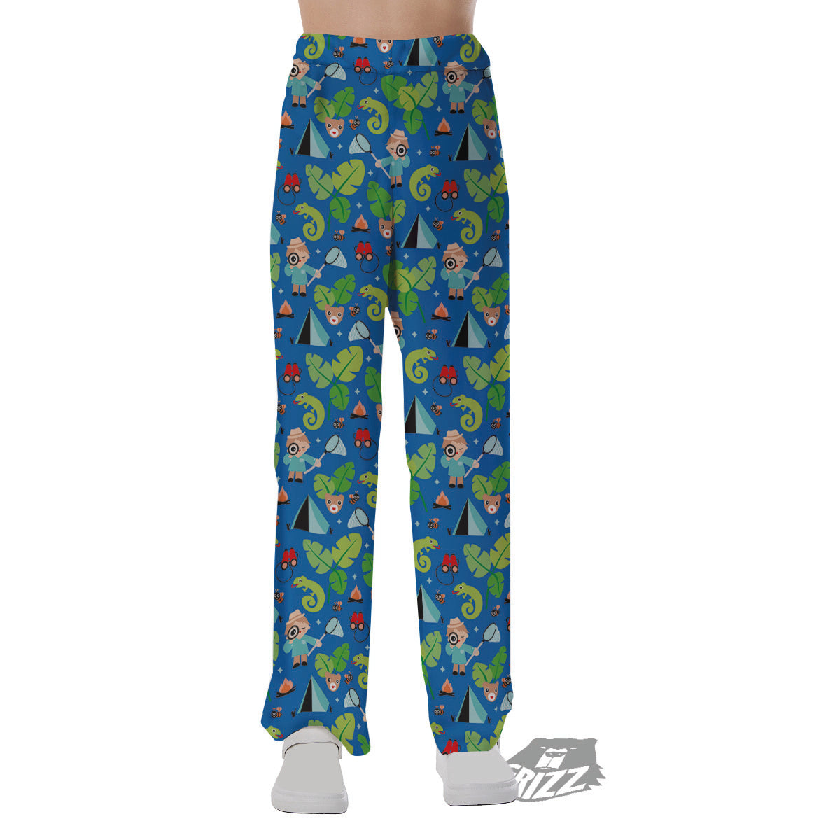 Camping Cute Print Pattern Pajama Pants-grizzshop