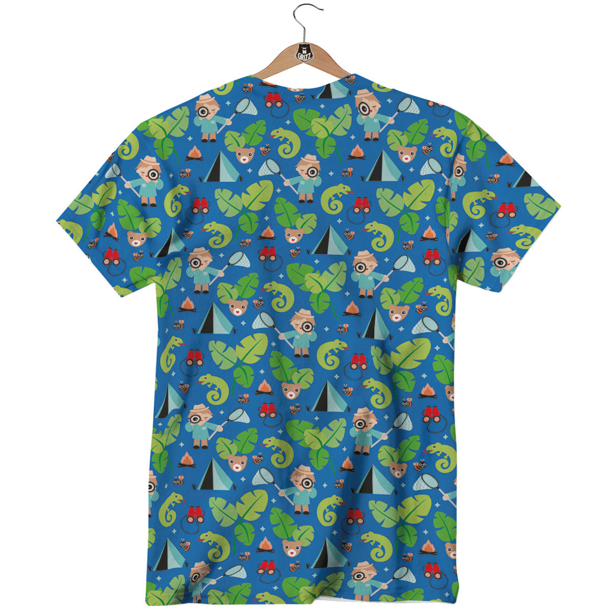 Camping Cute Print Pattern T-Shirt-grizzshop