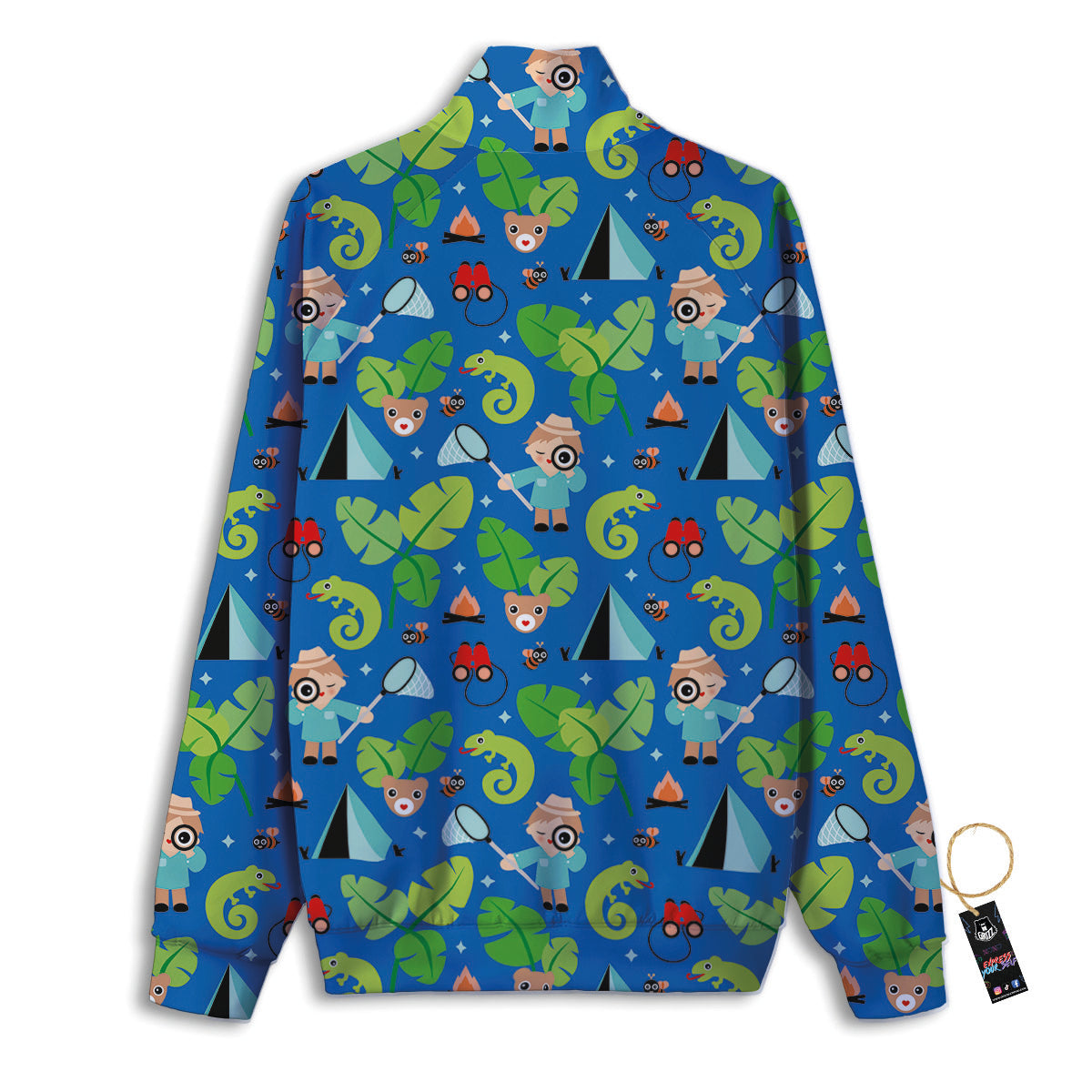 Camping Cute Print Pattern Track Jacket-grizzshop