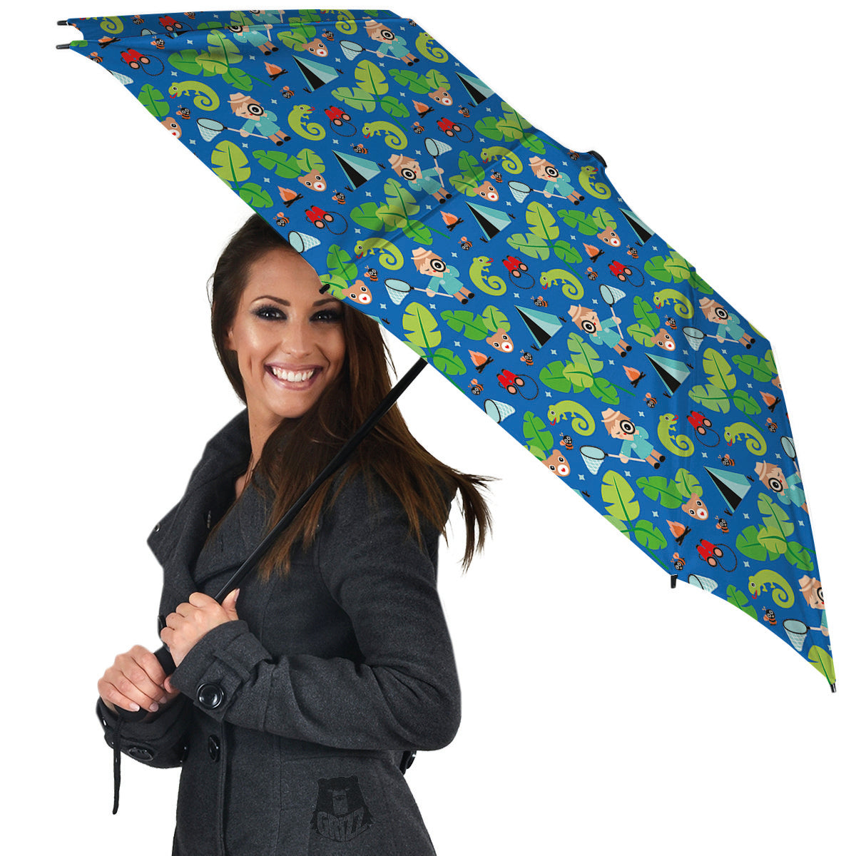 Camping Cute Print Pattern Umbrella-grizzshop