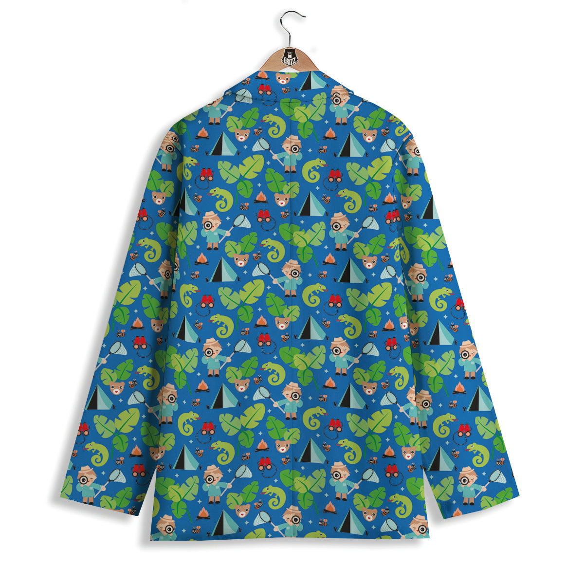 Camping Cute Print Pattern Women's Blazer-grizzshop