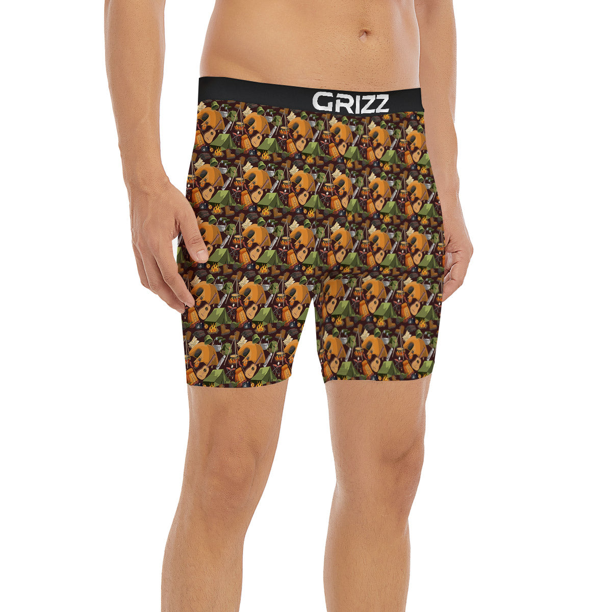 Camping Equipment Print Pattern Boxer Briefs-grizzshop