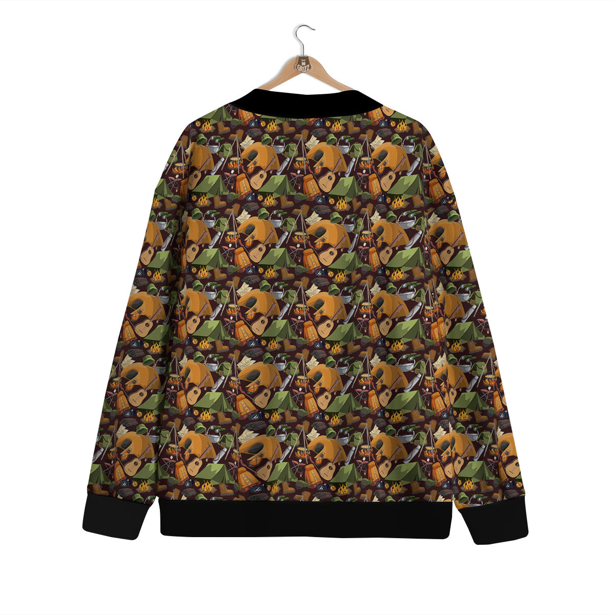 Camping Equipment Print Pattern Cardigan-grizzshop