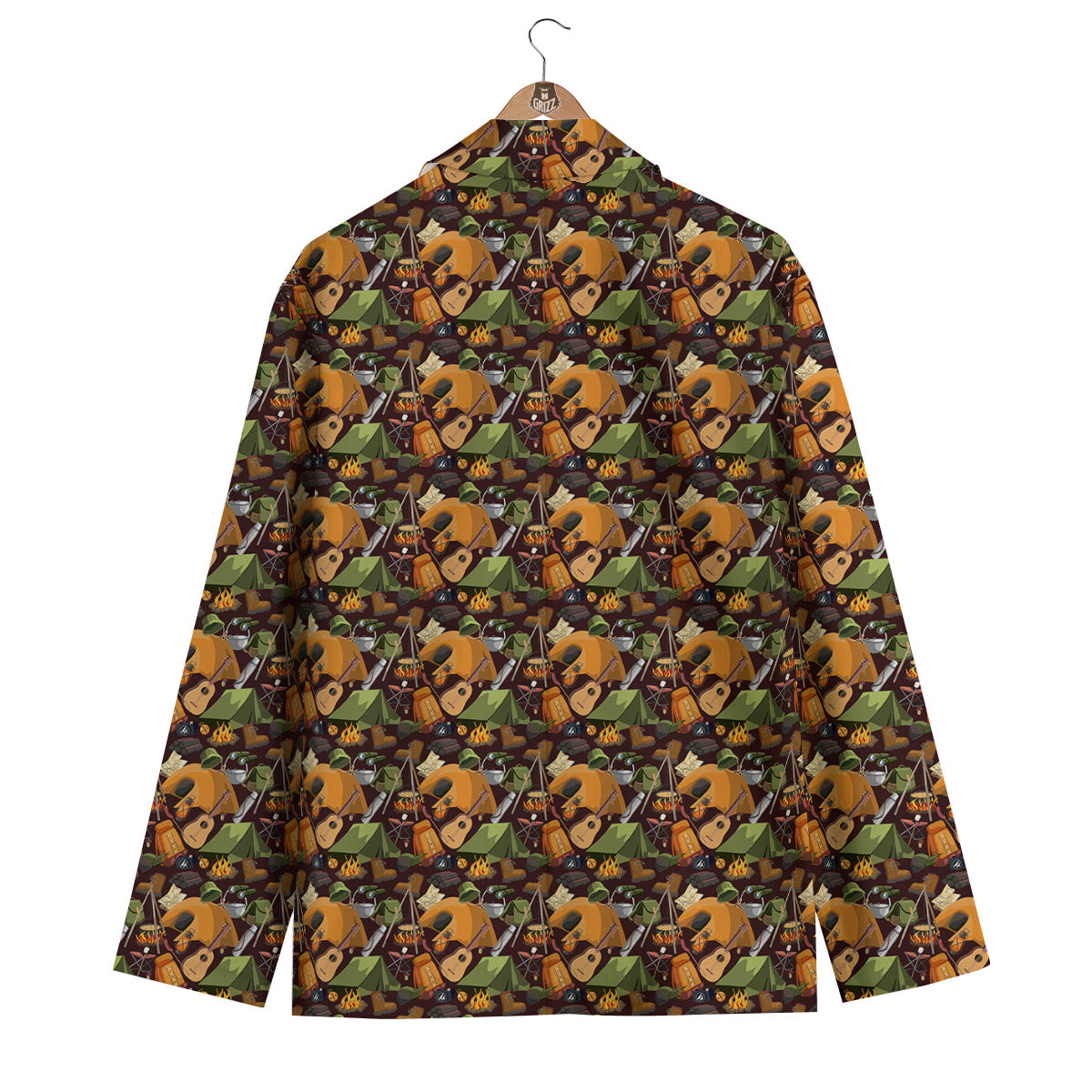 Camping Equipment Print Pattern Men's Blazer-grizzshop