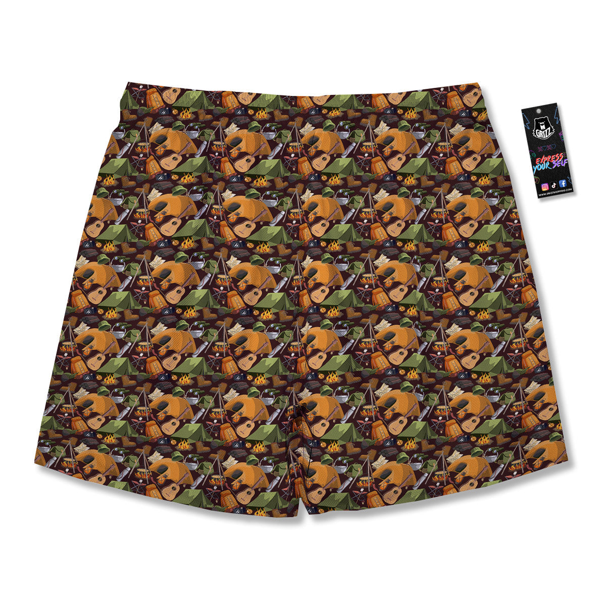 Camping Equipment Print Pattern Men's Running Shorts-grizzshop