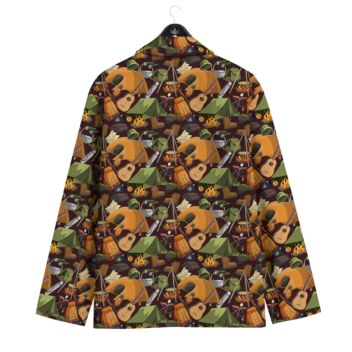 Camping Equipment Print Pattern Men's Sport Coat-grizzshop