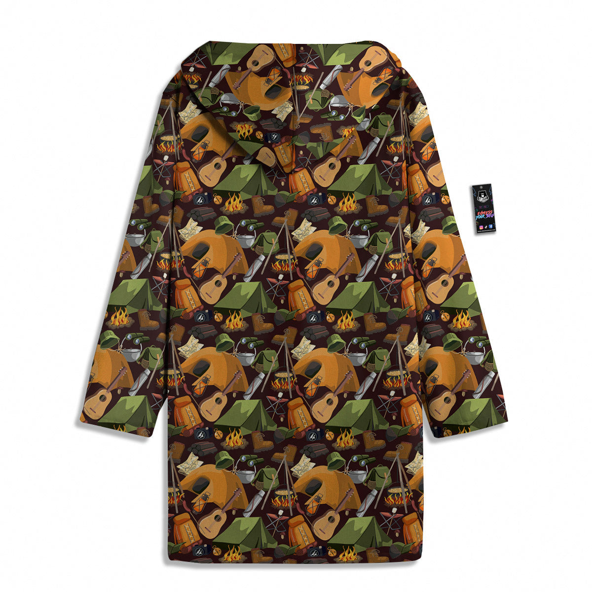 Camping Equipment Print Pattern Men's Windbreaker Jacket-grizzshop