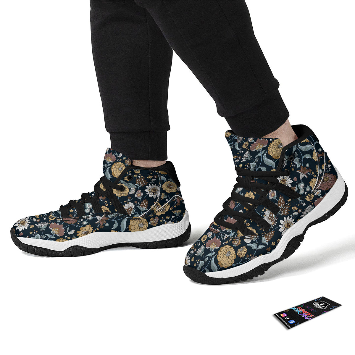 Camping Lantern Vintage Print Pattern Black Bball Shoes-grizzshop