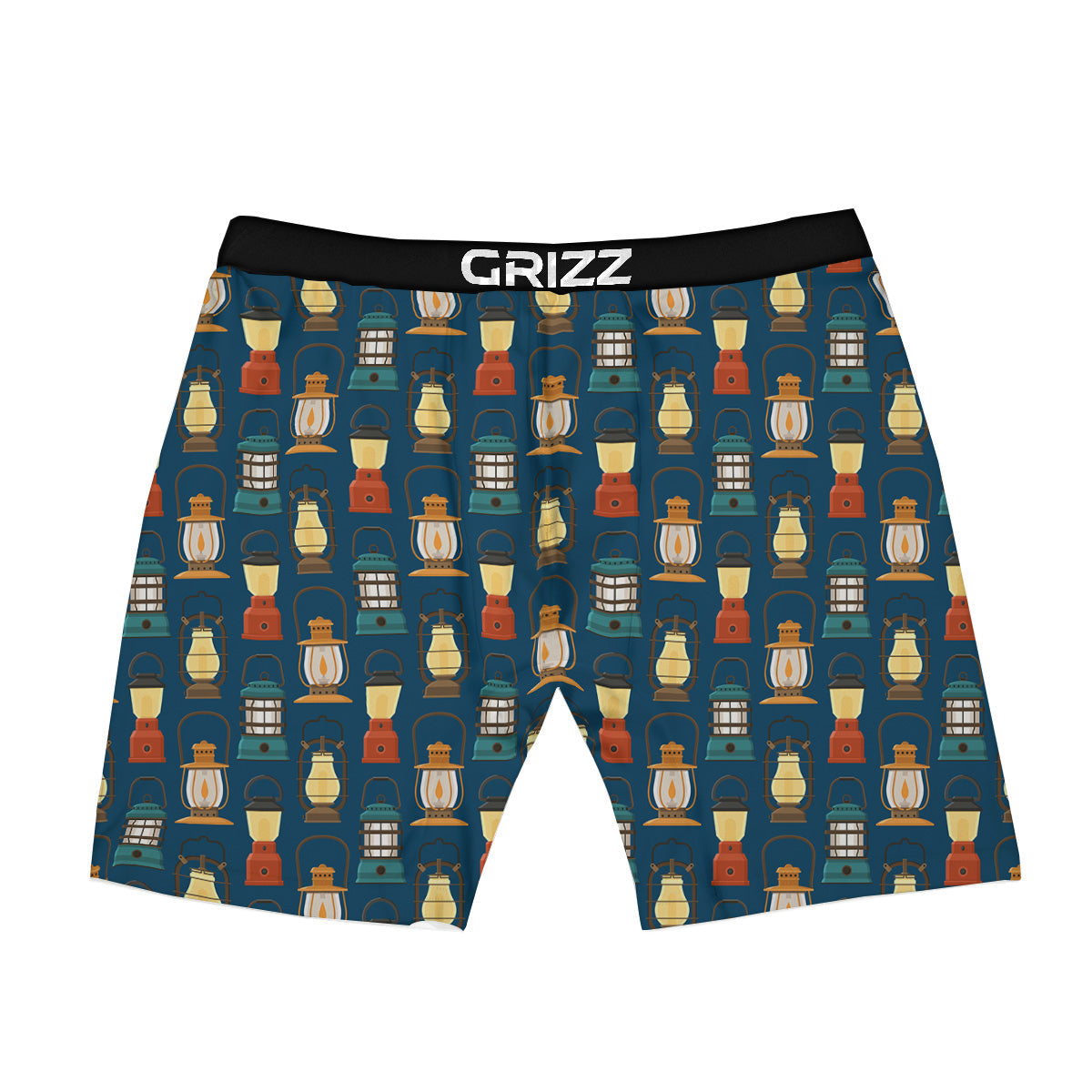 Camping Lantern Vintage Print Pattern Boxer Briefs-grizzshop