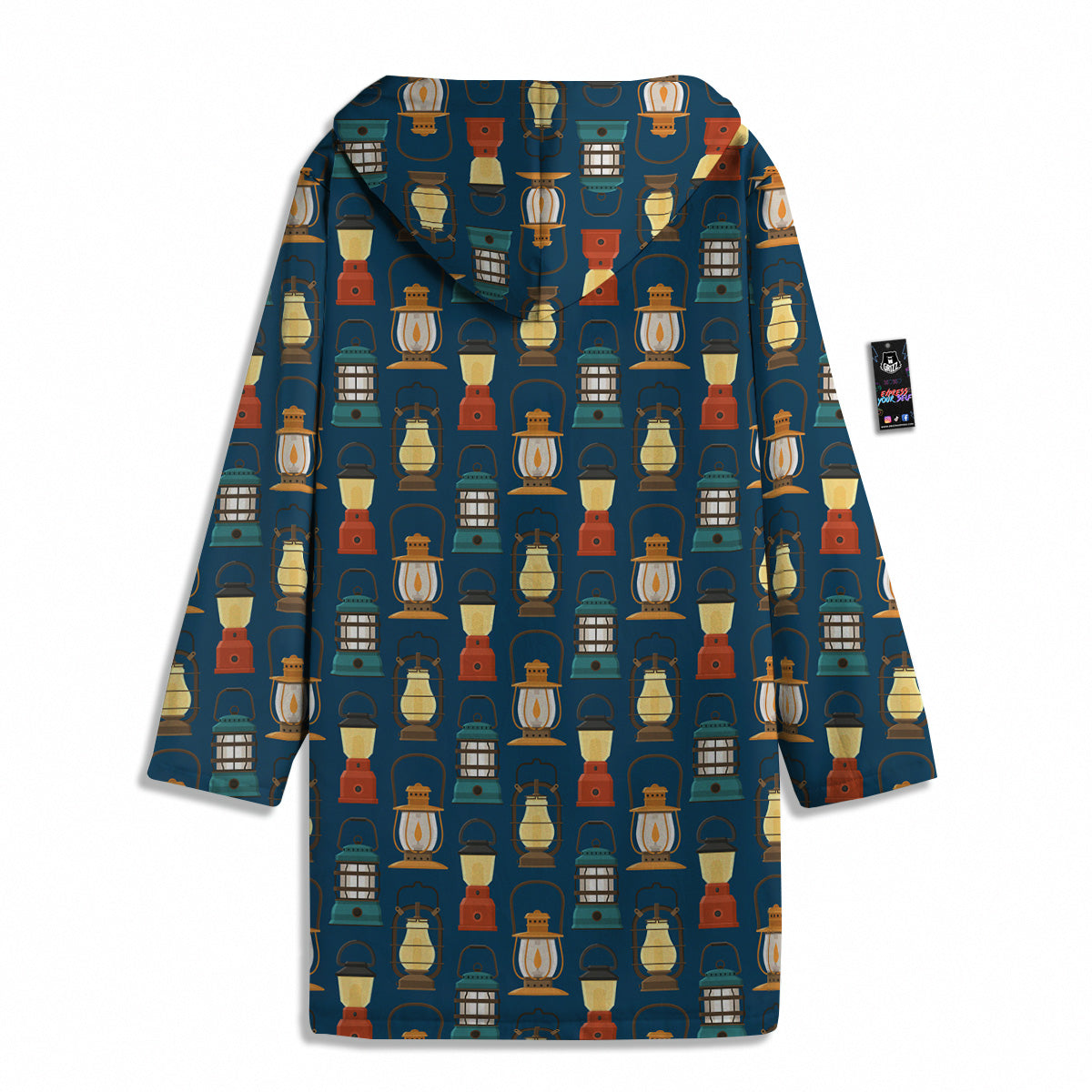 Camping Lantern Vintage Print Pattern Men's Windbreaker Jacket-grizzshop