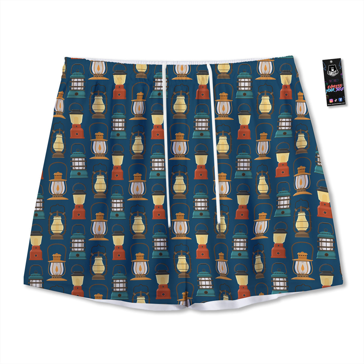 Eye Of Horus Egypt Print Pattern Mesh Shorts