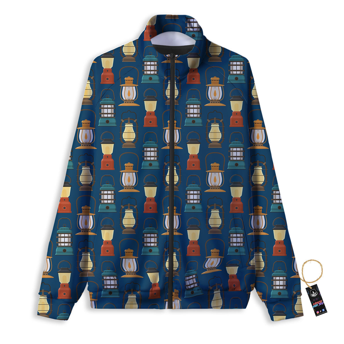 Camping Lantern Vintage Print Pattern Track Jacket-grizzshop