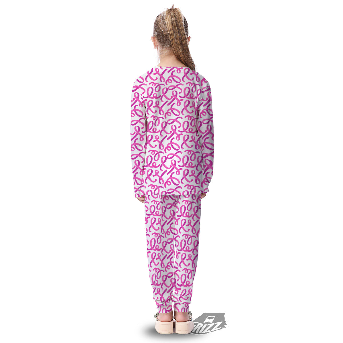 Cancer Awareness Print Pattern Kid's Pajamas-grizzshop