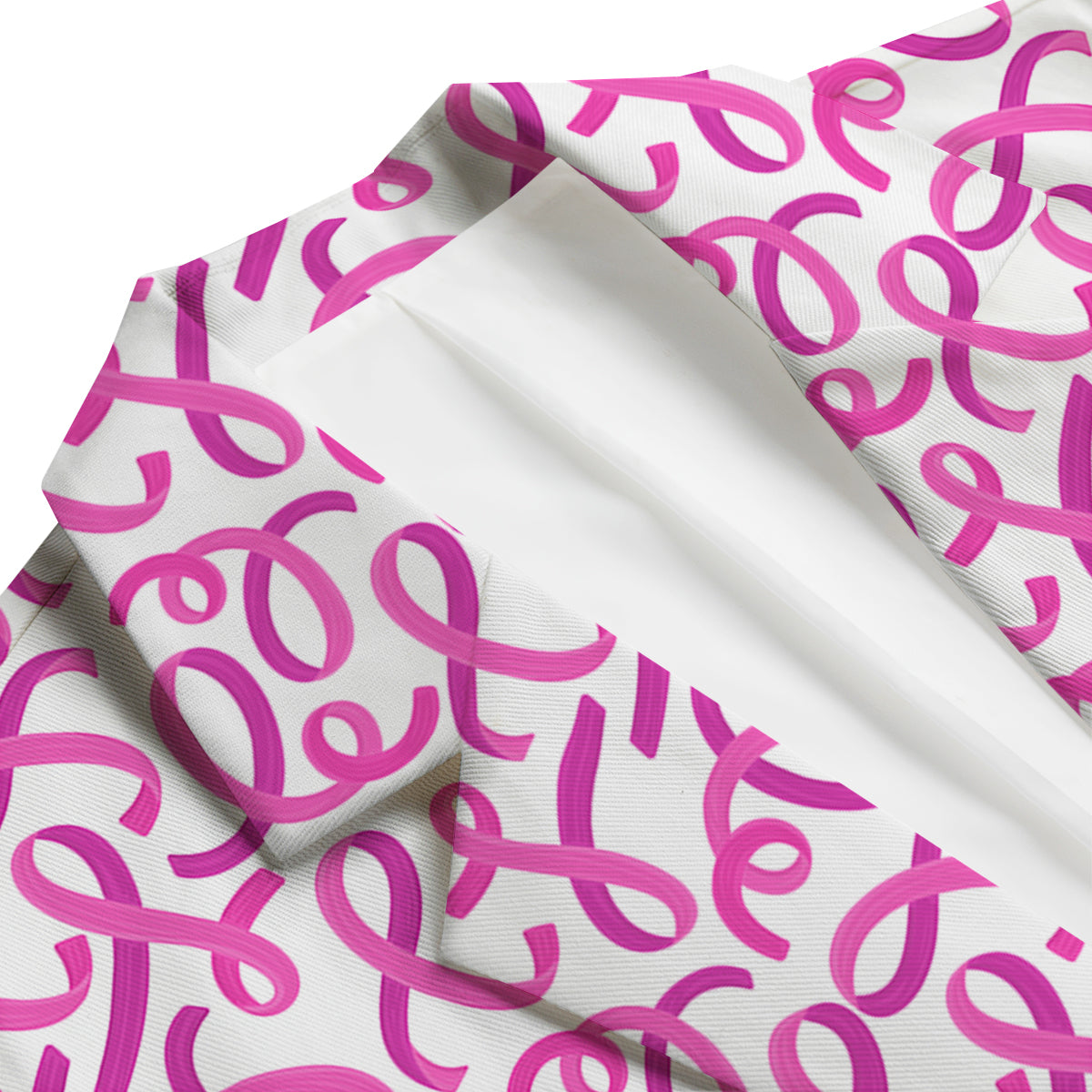 Cancer Awareness Print Pattern Men's Blazer-grizzshop