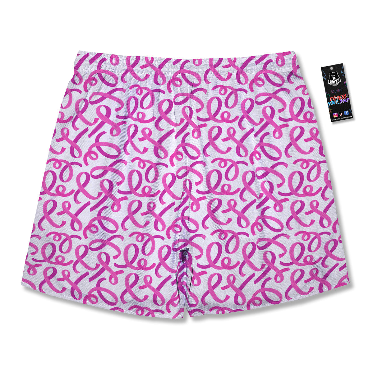 Cancer Awareness Print Pattern Men's Running Shorts-grizzshop
