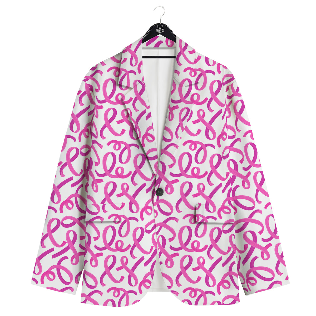 Cancer Awareness Print Pattern Men's Sport Coat-grizzshop