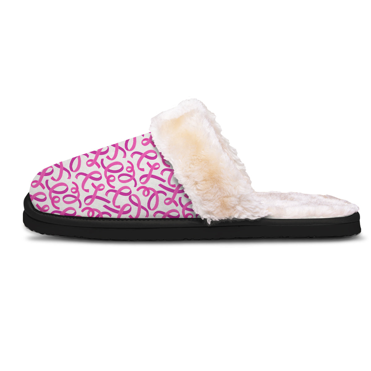 Cancer Awareness Print Pattern Slippers-grizzshop
