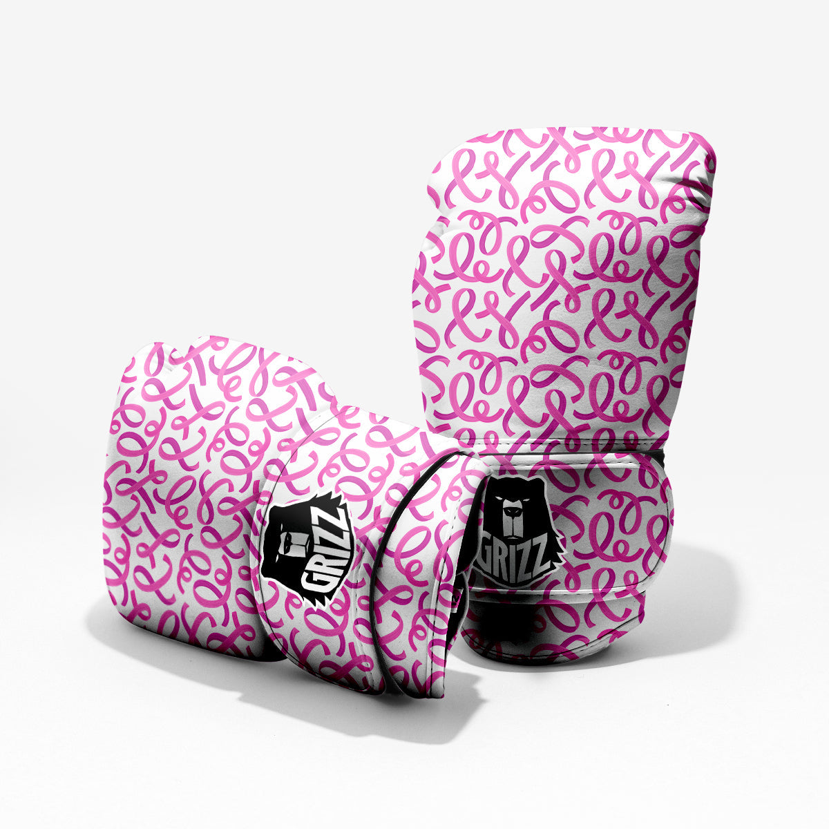 Cancer Awareness Print Pattern Pro Boxing Glove