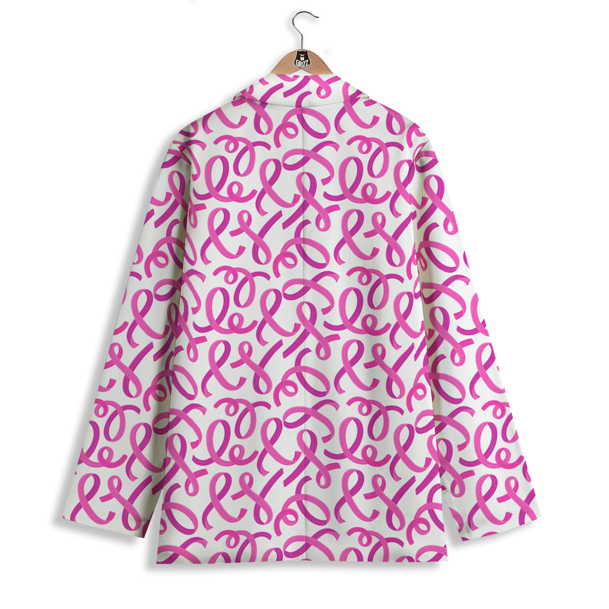 Cancer Awareness Print Pattern Women's Blazer-grizzshop
