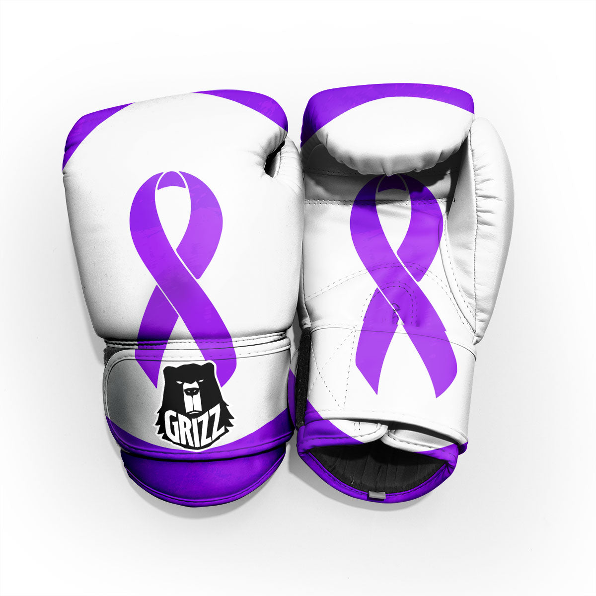 Cancer Awareness Ribbon Purple Print Pro Boxing Glove
