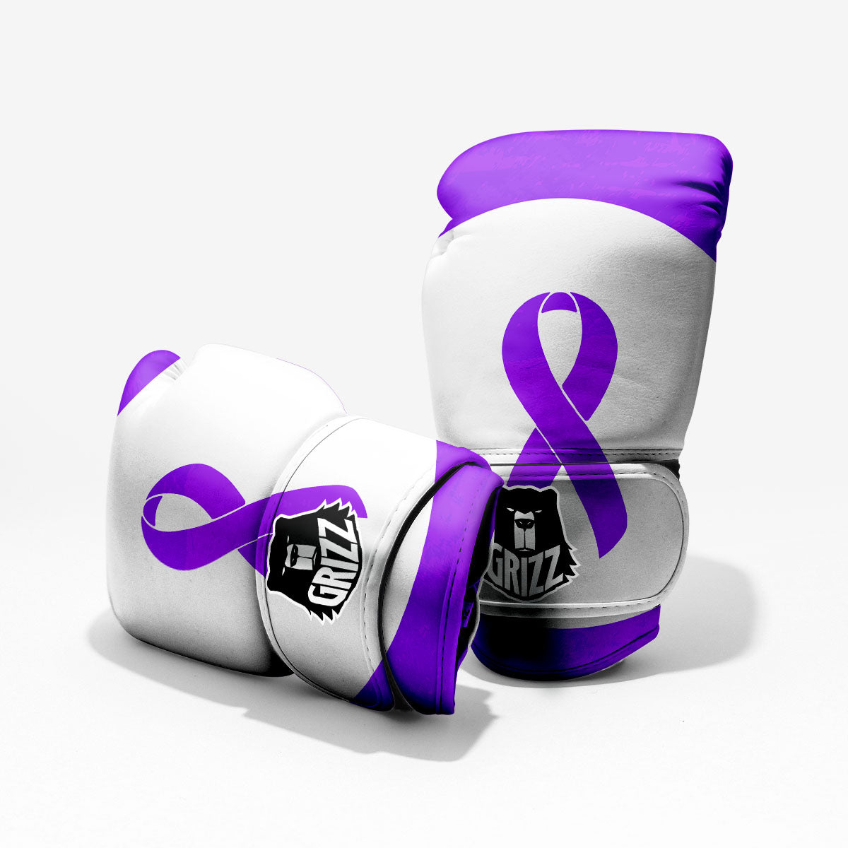 Cancer Awareness Ribbon Purple Print Pro Boxing Glove