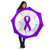 Cancer Awareness Ribbon Purple Print Umbrella-grizzshop