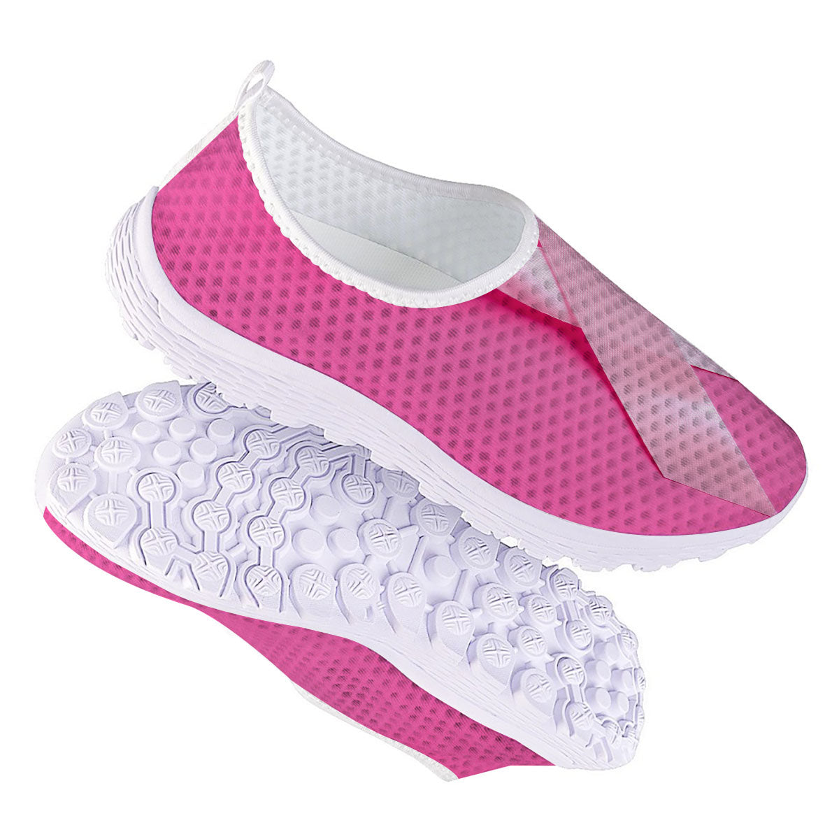 Cancer Breast Little Ribbon Print Nurse Shoes-grizzshop