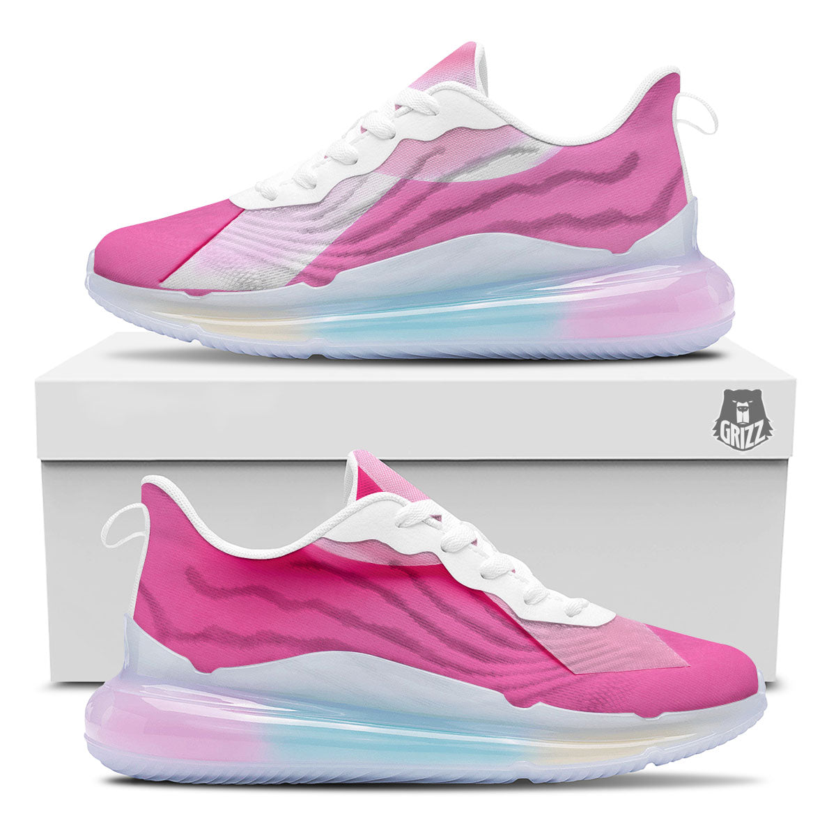 Cancer Breast Little Ribbon Print Running Sneakers-grizzshop