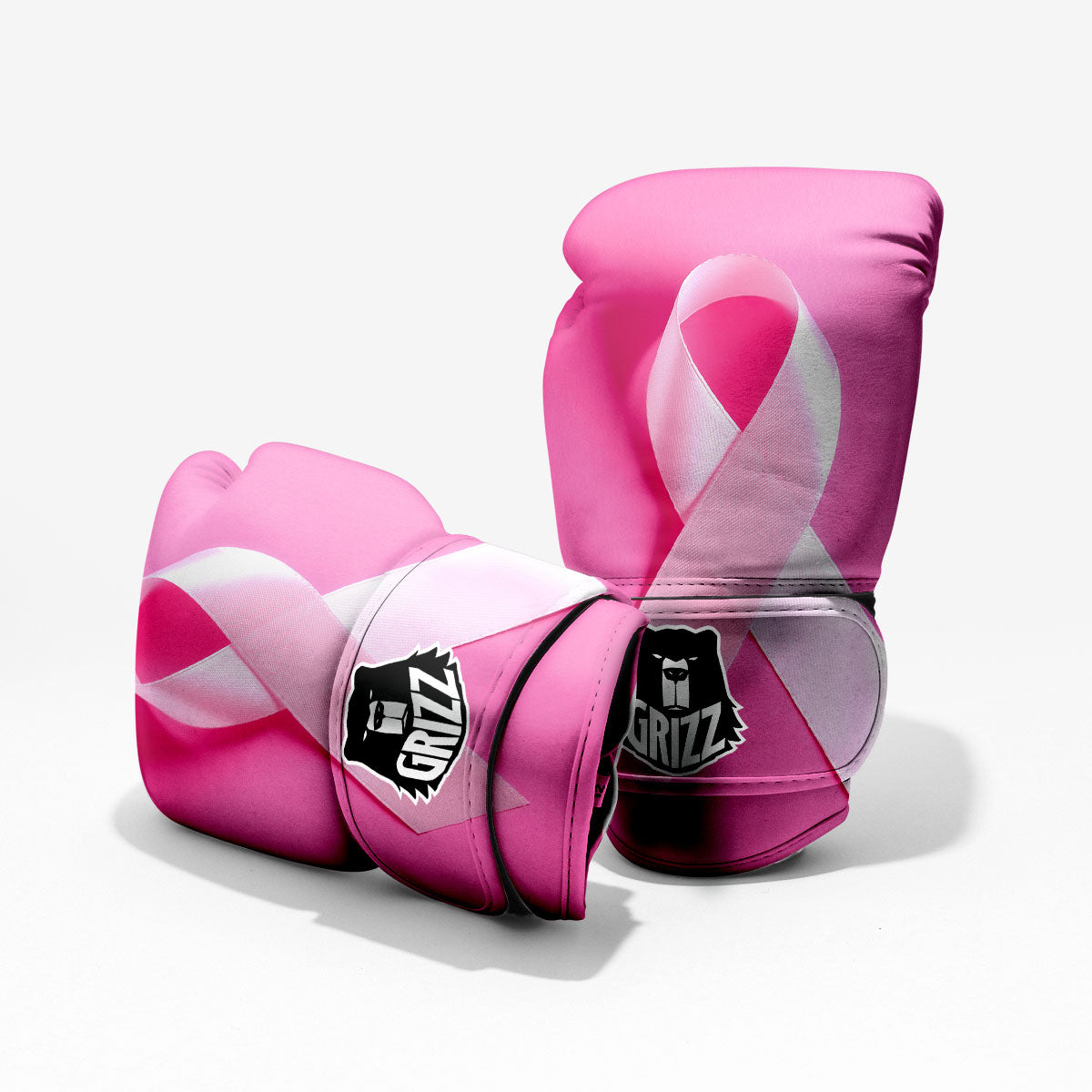 Cancer Breast Little Ribbon Print Pro Boxing Glove