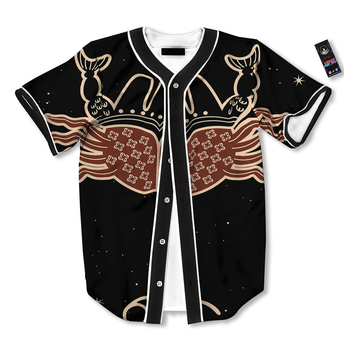 Cancer Constellation Print Baseball Jersey-grizzshop