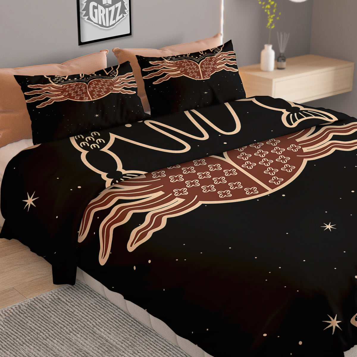 Chicken Exotic Print Pattern Duvet Cover Bedding Set
