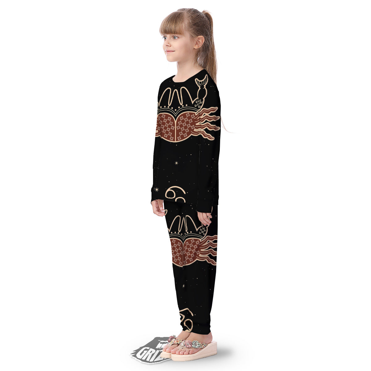 Cancer Constellation Print Kid's Pajamas-grizzshop