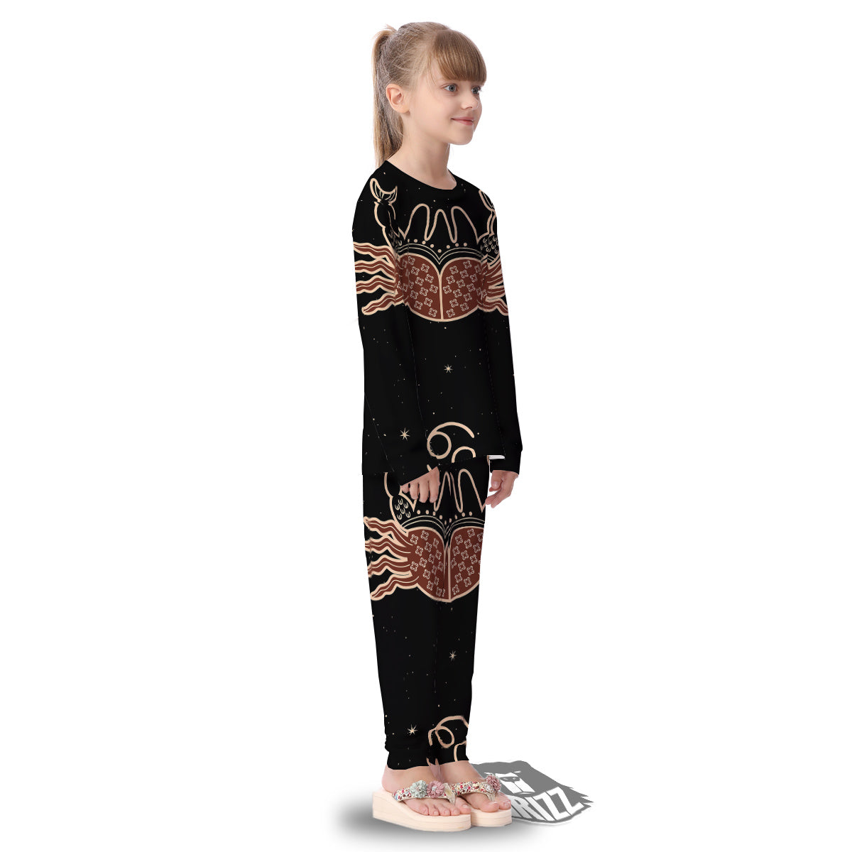 Cancer Constellation Print Kid's Pajamas-grizzshop