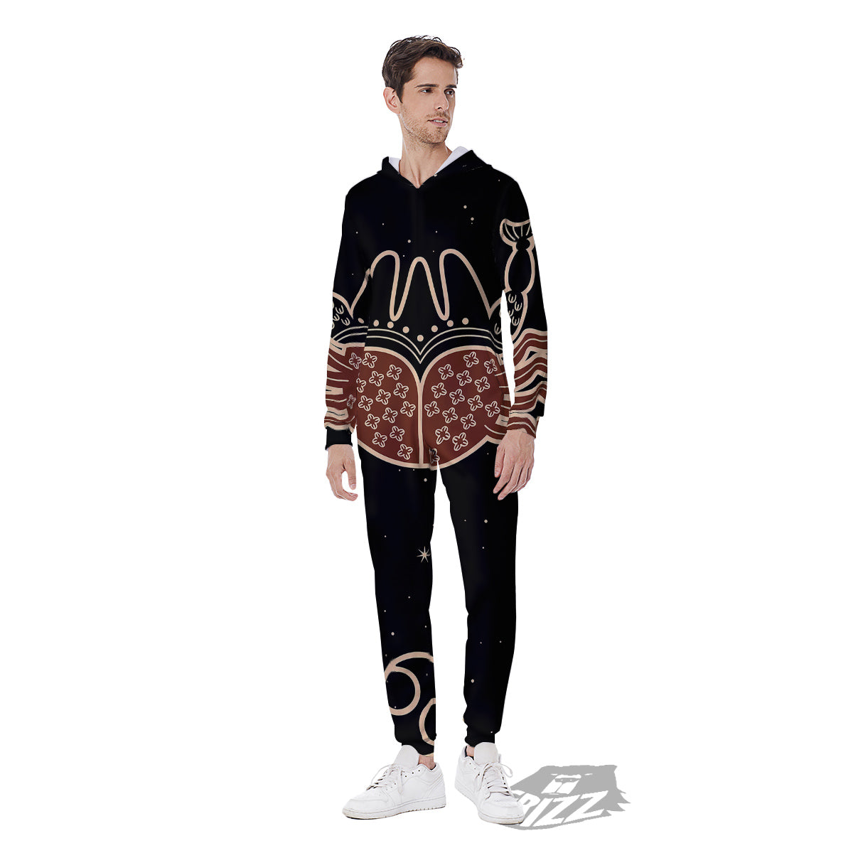 Cancer Constellation Print Men's Jumpsuit-grizzshop