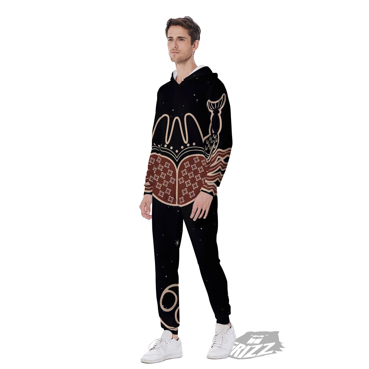 Cancer Constellation Print Men's Jumpsuit-grizzshop